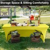 ABCCANOPY 6 ft Spandex Table Cover Open Back Fitted Polyester