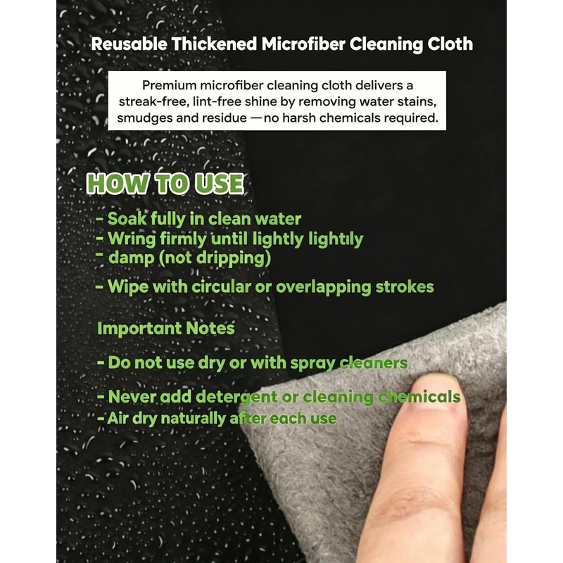 Thickened Magic Cleaning Cloths 10 Pack, Streak-Free Microfiber Towels, High-Absorbency