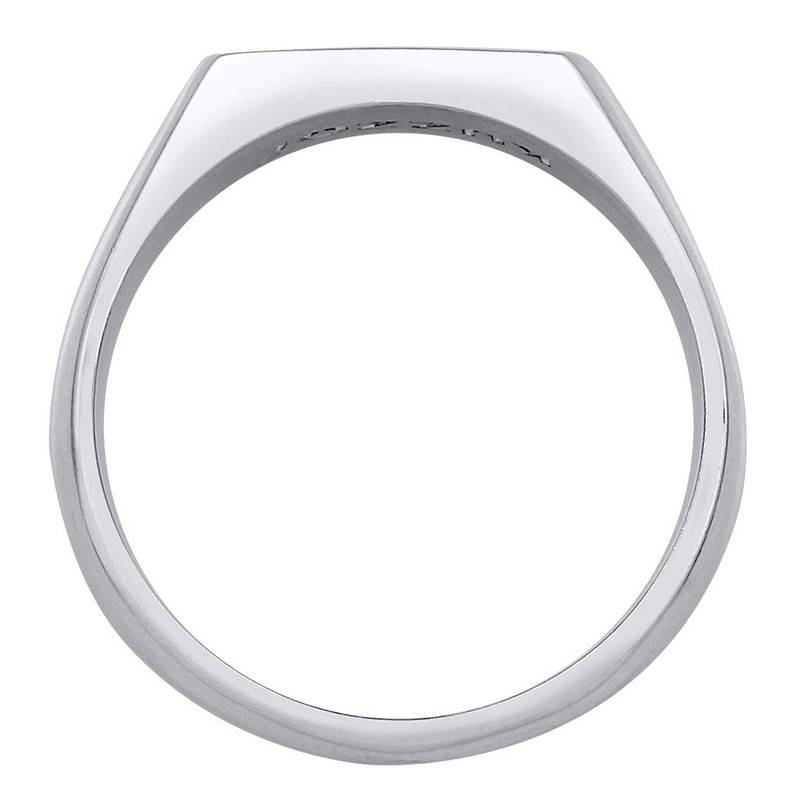 Kuzzoi 0601990719 Men's Signet Ring, Solid 14 mm Wide in