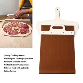 Sliding Pizza Peel, Wooden Pizza Sliding Shovel Pizza Peel Transfers Pizza Easily, Non Stick Pizza Spatula Paddle with Pizza Slicer Magic Pizza Peel