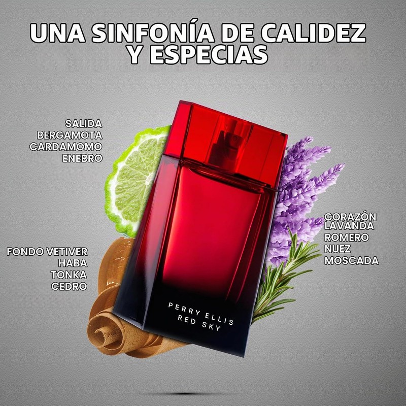 Perry Ellis Red Sky Juego de Regalo 4 Piezas