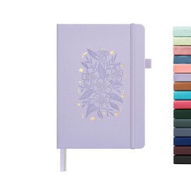 &And Per Se Lined Journal Notebook for Women&Men with Pattern, 160 Pages 100GSM Thick Paper, A5 Hardcover Journals for Writing(Lavender)