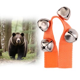 Bear Bell, Portable Loud Bear Bell for Hikers Safety Product with Touch Fastener Strap for Dogs Hiking Biking Fishing Camping Climbing(Orange)