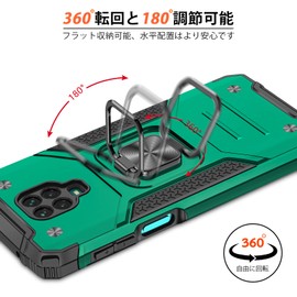 WACJOSD C82-note9s-01 Redmi Note 9S Case, Ring, Shockproof, Shock Absorbing, US Military MIL Standard Certified, Lens Protection, TPU + PC Ring, Fingerprint Prevention, Car Holder Compatible, Stand Function, Dustproof, Thin, Lightweight, Drop Prevention,