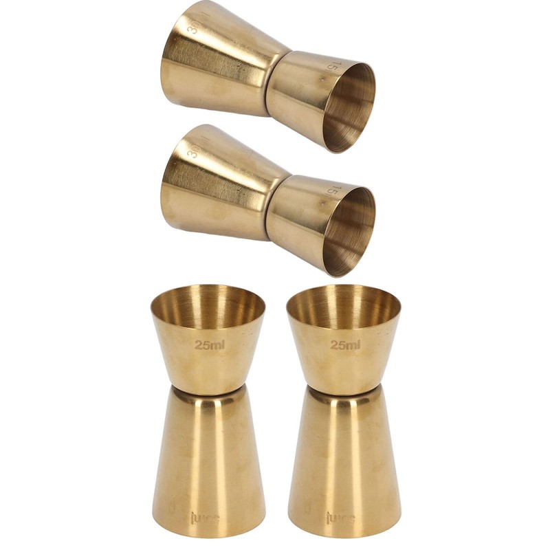 Double Head Cocktail Jigger, Stainless Steel Measure Jigger Gold Wine