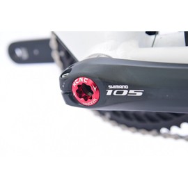 2013 KCNC Shimano Hollowtech II HT2 Left Arm Crank Bolt Red