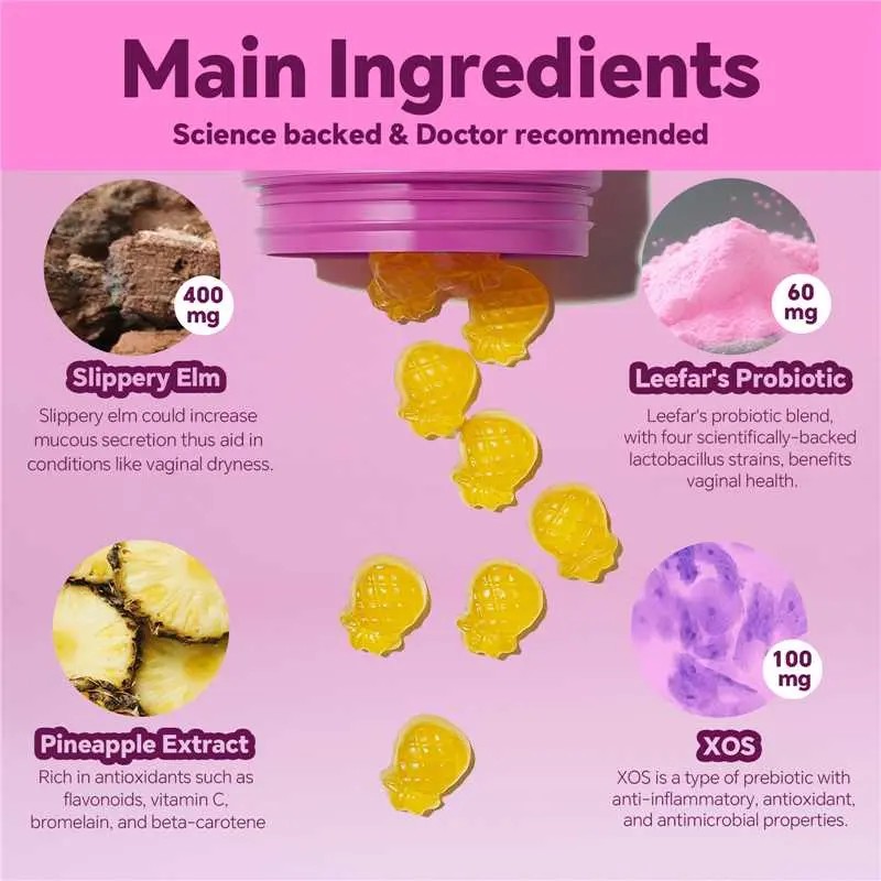 LEEFAR Her Juicy Feminine Probiotic Gummies – pH Balance &
