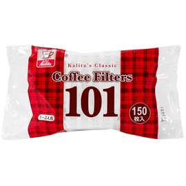 Kalita #11162 Elegant Coffee Paper Filter, 101 Filter Paper, 150 Sheets, Bag, White, 101-KCCF101, For 1-2 People, Stylish, Camp, Outdoor, Cafe, Antique, Wedding, Anniversary, Retirement, Milestone