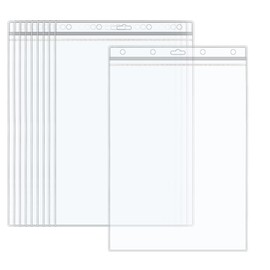 Sekonow Heavy Duty Sheet Protectors 8.5 x 11, Hard Page Protectors Waterproof Zip-Lock, Thick Clear Plastic Sleeves for Paper Document Certificate Photo Wall Sign Holder, 10 Pack