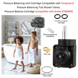 Pressure Balancing Unit Cartridge Compatible with Tempress II Pressure Balancing Tub Shower Valves, Balance Cartridge Compatible with Grohe 47080000, Gerber Grohe