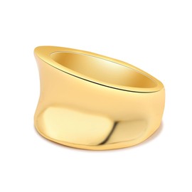 Aprilery Gold Rings for Women, Fashion Gold Statement Ring Gold Band Non Tarnish Trendy Hypoallergenic Ring Jewelry (Gold 3, 7)
