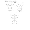 Simplicity US8882H5 Sewing Pattern S8882 Misses' Gertie Top, Various, White