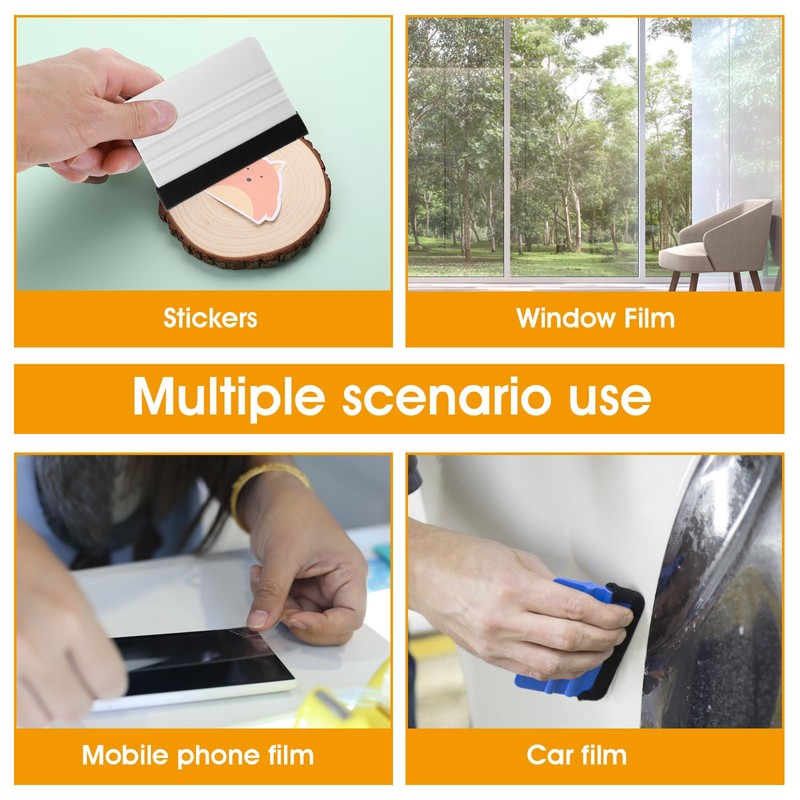 2Pcs Vinyl Squeegee Tool Felt Edge Squeegee Decal Squeegees Remove