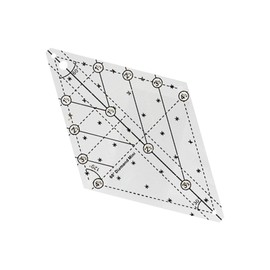 60 Degree Diamond Quilting Template Free Quilting Templates Quilting Ruler Transparent Professional for Simple Quilting Designs Fittings, Medium