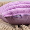 ZLINA Set of 2 Light Purple Faux Fur Decorative Throw