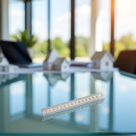 15cm/ 6inch Double-Sided Scale Metric Ruler, Stainless Steel Straight Ruler Measuring Tool School Office Drafting Supplies,Drafting Tools and Drafting Kits,Teaching Materials