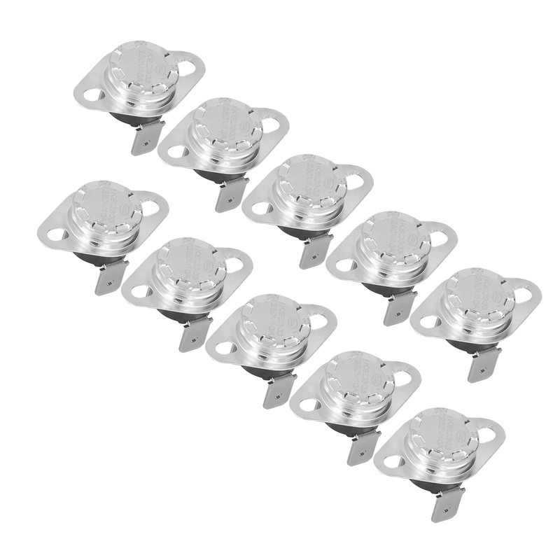 10Pcs Thermostat Thermal Switch Manual Hand Reset Bimetallic Chip Temperature