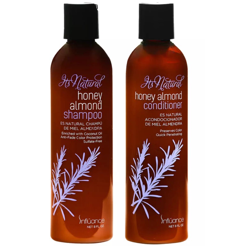Influance Honey Almond Shampoo & Conditioner 8 oz Refresher Set