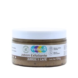 Vemare Cosmetics Jabón Exfoliante de Arroz y Café Aporta Luminosidad 100g