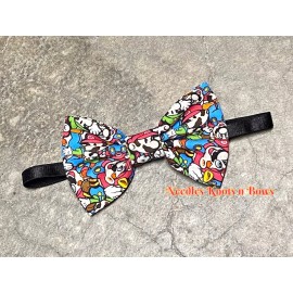 Handmade Mario Bros. Bow Tie, Adjustable Strap Pre Tied Mario & Luigi Gamer Bow Tie