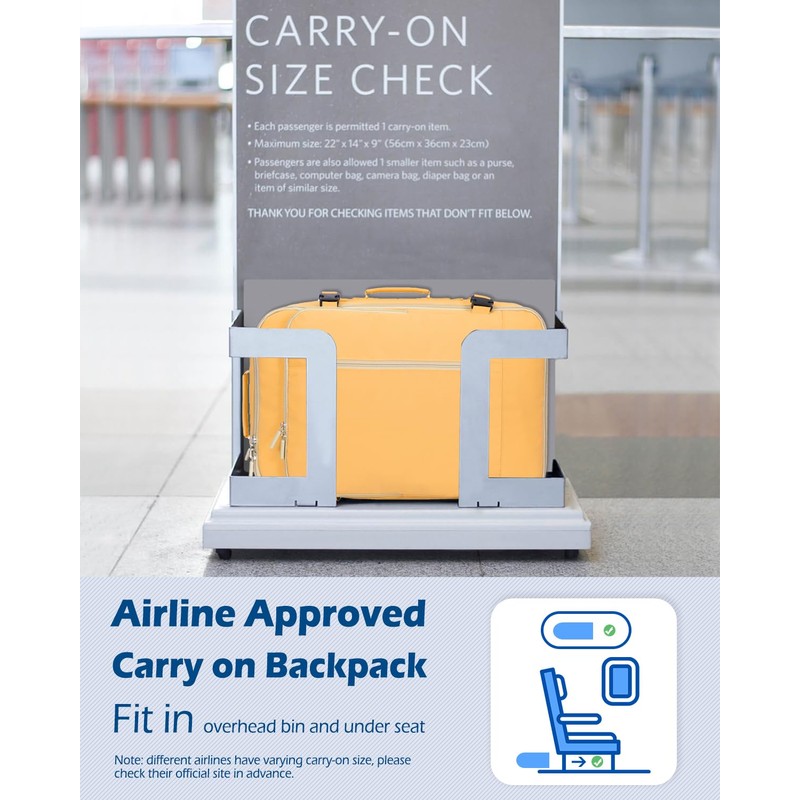 Hynes Eagle Carry on Backpack 38L Large Travel Backpack Flight