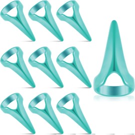 Hicarer 10 Pieces Stitch Tool for Braids Aid Finger Ring Hair Parting Tool Ring Retro Metal Claws Rings for Hair Braiding Supplies Cosplay Nail Art Holiday Party(Blue)