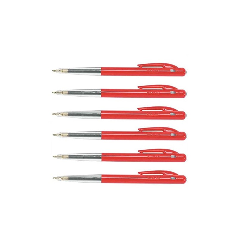 BIC M10 Medium Point Retractable Ballpoint Pen - Red (Pack