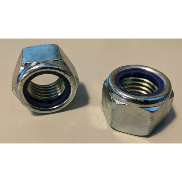 BSI 1"-8 NYLON INSERT LOCK NUT ZINC PLATED TWO EACH