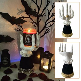 Unbranded Bath & Body Witch Hand Candle Holder Pedestal Works Wick Resin Candlestick 2023 - 2 psc
