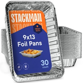 Aluminum Pans 9x13 Disposable Aluminum Foil Pans [30-Pack] Large Baking Pan Trays - Heavy Duty Tin Tray Half Size Chafing Dishes. Food Containers for Roasting, Cooking, Heating or Steam Table