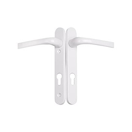 Mila Spring Loaded UPVC Door Handles 123mm Screw Centres - White
