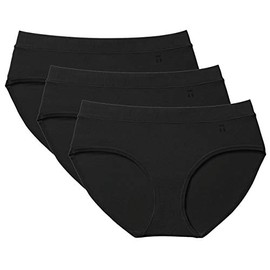 Tommy John Women's Second Skin Briefs - 3 Pack - Comfortable Breathable Underwear for Women (Black, Medium)