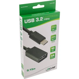 InLine® 0.15 m USB 3.1 A – USB 3.1 C 0.15 m USB A USB C Black