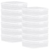 Rocutus 12 Pack Small Clear Plastic Storage Containers with Lids,Beads