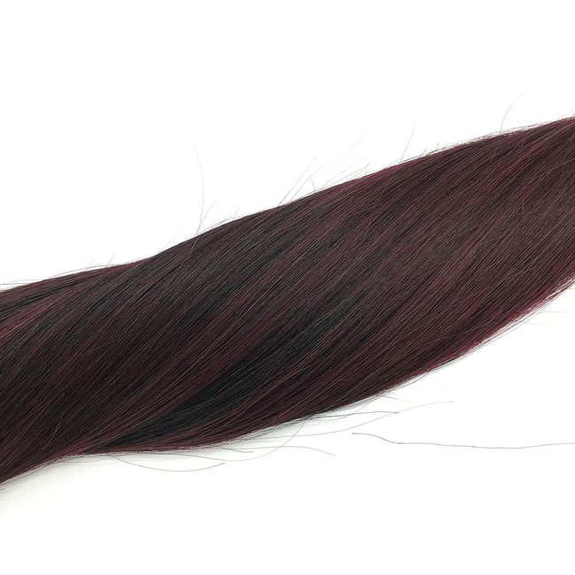 Brazilian Human Hair Extension Tape - Real Hair Extensions Highlight  Ombre Color Natural Black #1B to Burgundy Red/99j Tape in Natural Remy Human Hair for Women 20PCS 50G