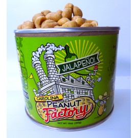 Generic Carolina Peanut Factory | Flavorful Gourmet Peanuts Hand-Roasted in Small Batches | Irresistibly Real Crunch Flavored Nuts Packed into Every Can | Jalapeno