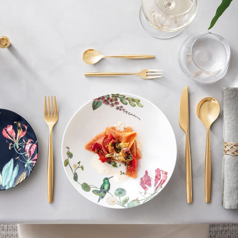Villeroy & Boch Signature Avarua Soup Plate, 22 cm, White/Multi-Coloured