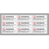 Unbranded 9 Stickers for Choke Hazard 1" x 2.5" Vending