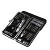 DoerSpace Manicure Pedicure Set, 19 Pieces, Black Nail Clippers, Nail