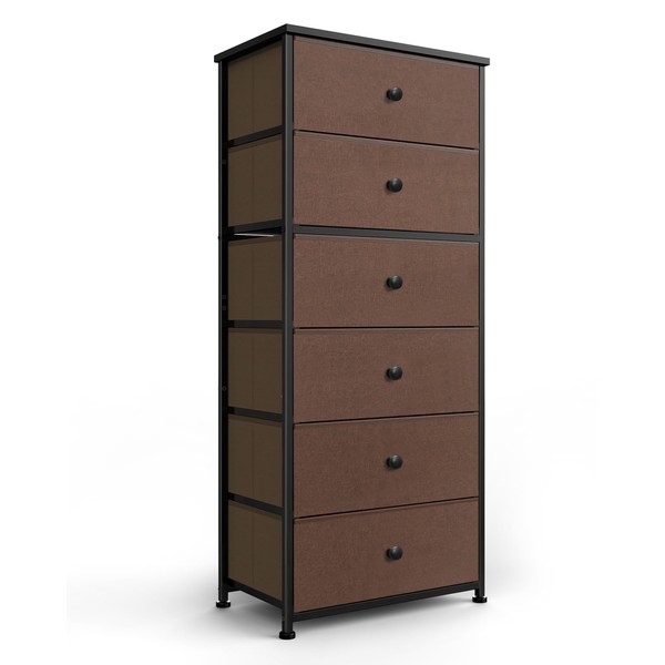 Tall Fabric Dresser for Bedroom, Vertical Storage Organizer Tower with