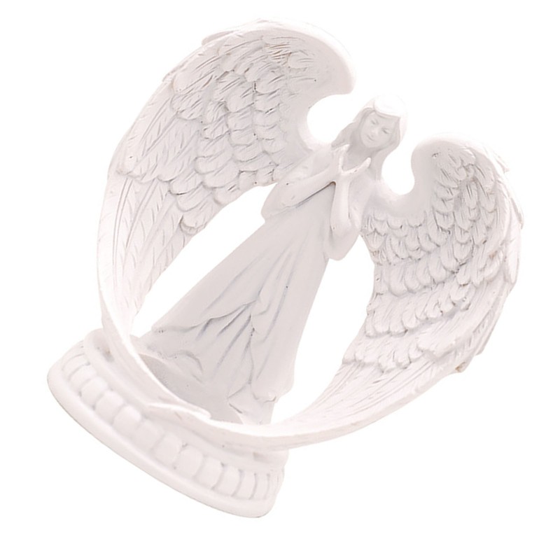 Prayer Angel Candlestick Pure White Wing Angel Prayer Statue for