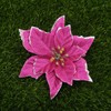YYCRAFT 15pcs Silk Shinning Sprakled Glitter Poinsettia Artificial Flower for