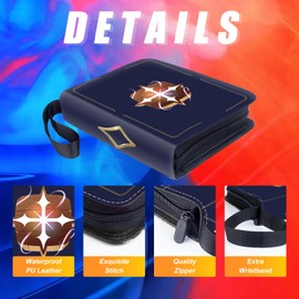 9-Pocket Card Binder Compatible With Lorcana Cards,TCG Cards Holder,Trading Card Games Collection Binder Case Book Fits 900 Cards With 50 Removable Sleeves