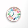 SYOYUEX Wall Clocks,Learning Time Clock,12 Inch 3D Numbers Colorful Clock