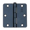 Penrod Black Door Hinges 3.5 Inch with 1/4 Inch Radius