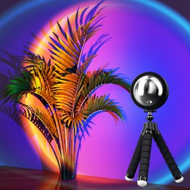 Sunset Lamp Projection Led Lights with Remote & APP, 16 Colors Night Light 360° Rotation Rainbow Lights 4 Modes Setting for Photography/Selfie/ Party/Home/Living Room/Bedroom Decor, Gifts for Women.