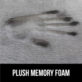 Gorilla Grip Thick Memory Foam Bathroom Toilet Lid Seat Cover, Soft Velvet Topside, Machine Wash, Plush Cushioned Covers Fits Most Size Lids, Decorative Bath Room Accessories, 19.5x18.5, Black