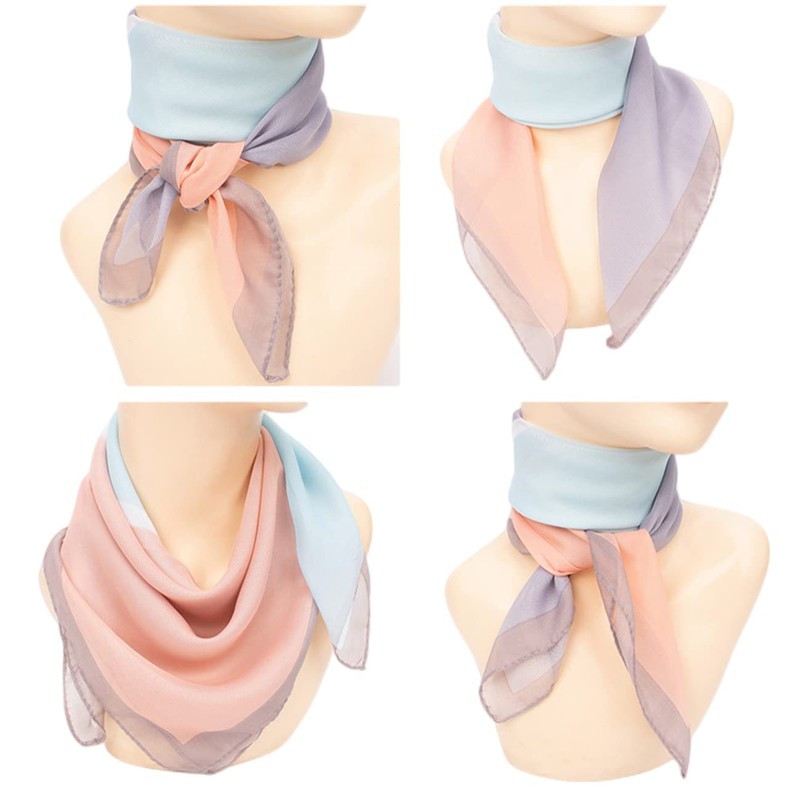FAIRYGATE Chiffon Seidentuch Damen Halstuch Elegant Bandana Tuch Kopftücher Taschentuch