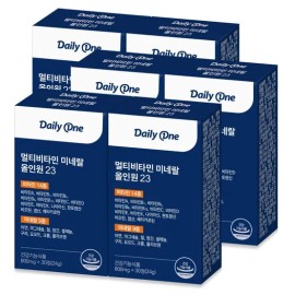 Daily One Multivitamin Mineral All-in-One 23 Multivitamins for Women and Men, 30 Tablets, 6 Boxes / 데일리원 멀티비타민 미네랄 올인원 23 종합 비타민 여성 남성 영양제 30정 6통