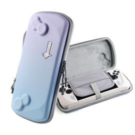 UYIYE slim handbag protective case for ASUS Rog Ally 2023 and Rog Ally X, EVA hard case anti drop waterproof storage bag that can store headphones, data cables, etc (Blue purple gradient)